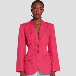 7 For All Mankind - CINCHED WAIST LINEN BLAZER IN GERANIUM